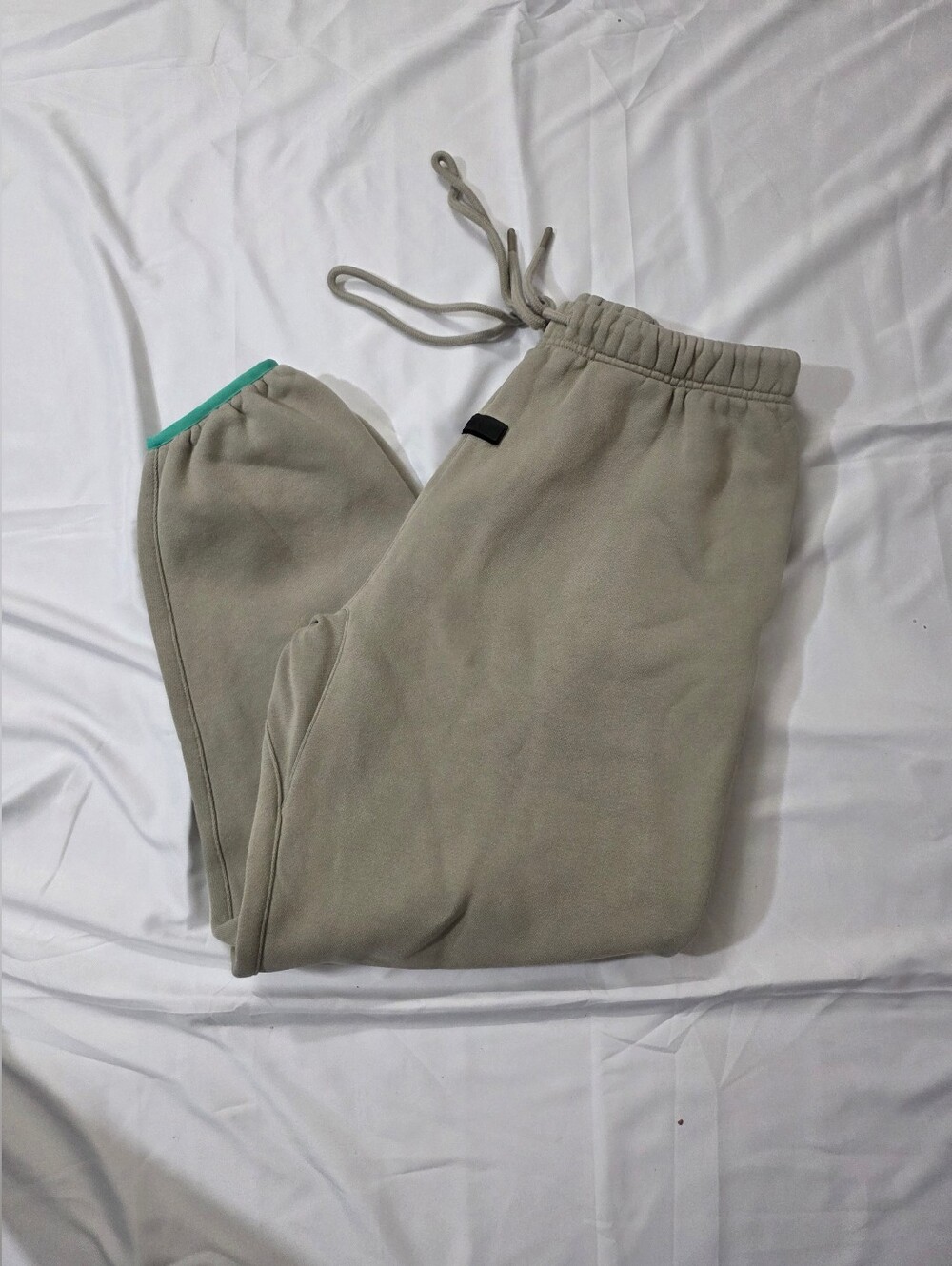 Fear of God Essentials Mens Sweatpants Tan Fleece Joggers